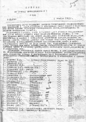 Приказ по заводу автоприцепов, 5 ноября 1941 г.
