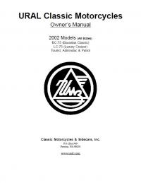 Owner’s Manual. URAL Classic Motorcycles. 2002 Models